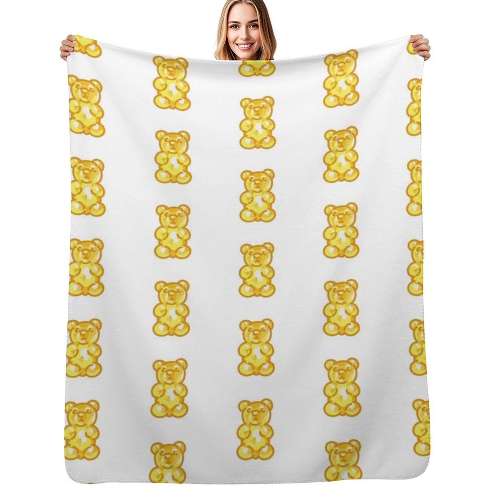 Luxury Bags Yellow - Gummy Bear - Gele deken, dun,
