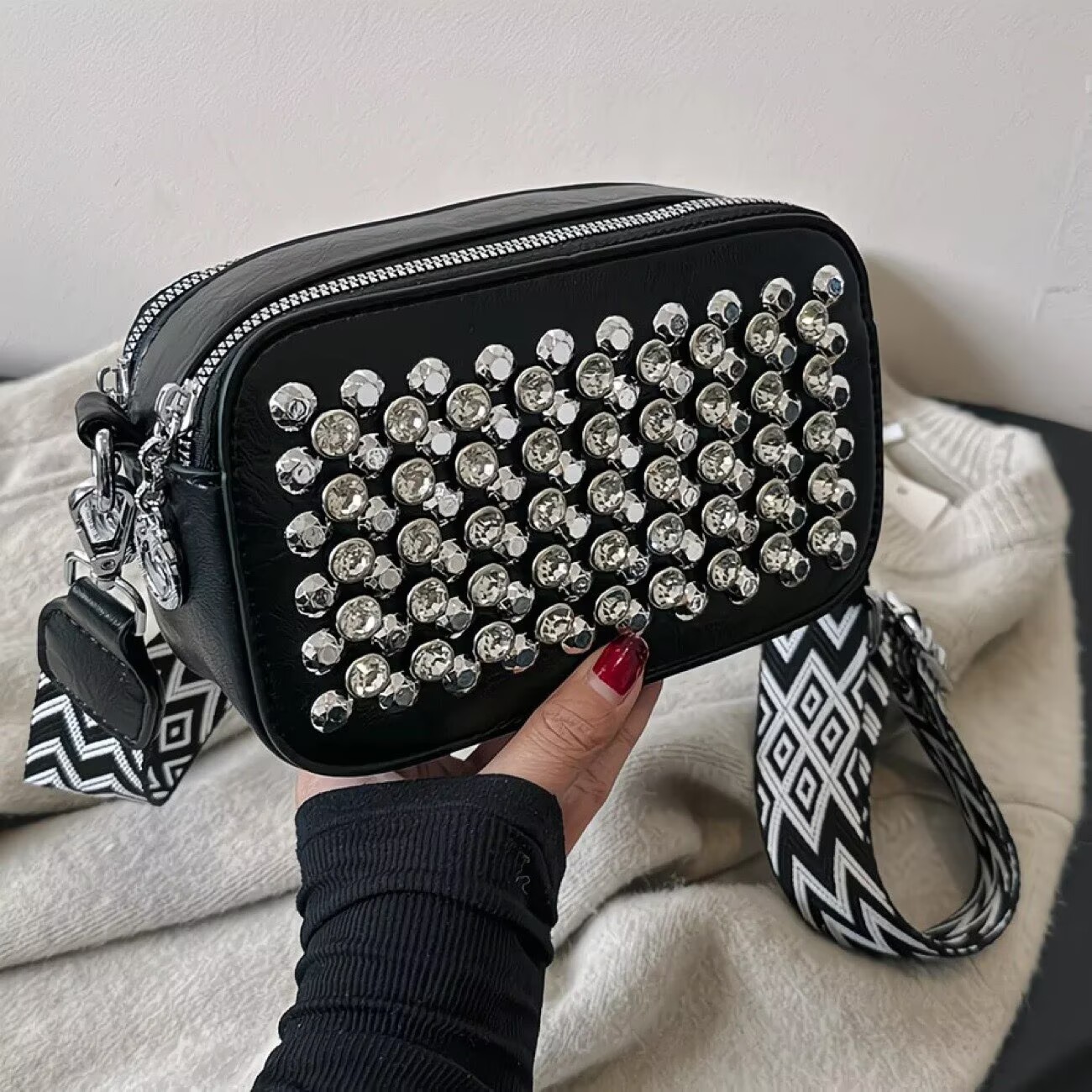Luxury Y2K Bags - Europese Lady Diamond Handtassen Dames Crossbody