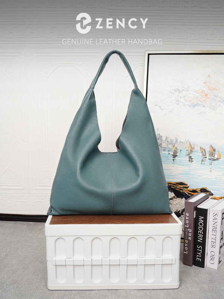 Luxury Tote Bags With Zipper - Zency Zacht Echt Lederen Dames Grote