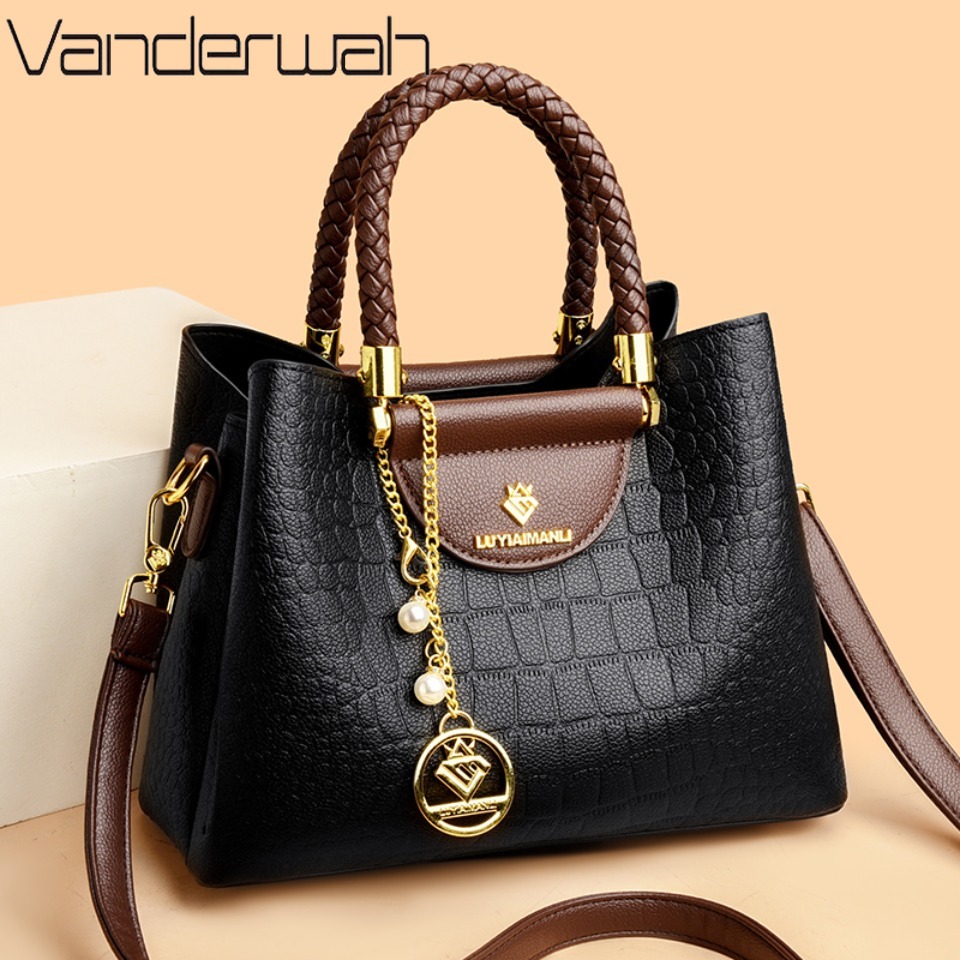 Luxury Tote Bags With Zipper - Geweven handvat Echt merk Hoge kwaliteit