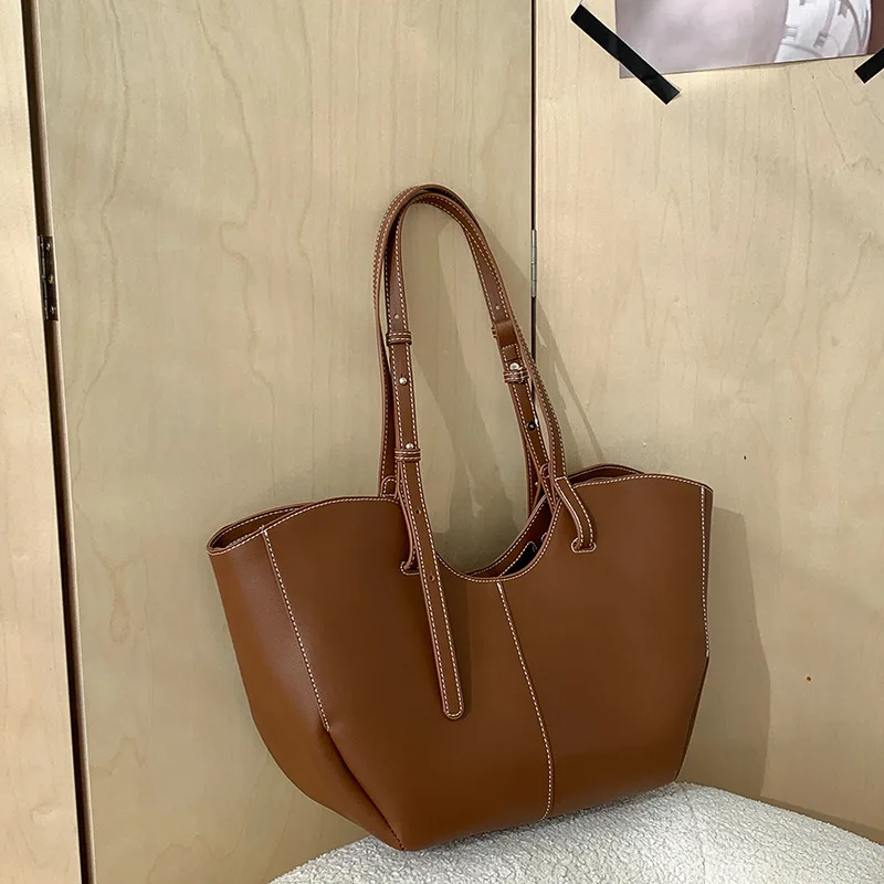 Luxury Tote Bags With Zipper - Vintage Dameshandtas Grote Capaciteit Draagbare Winkel-Schoudertas