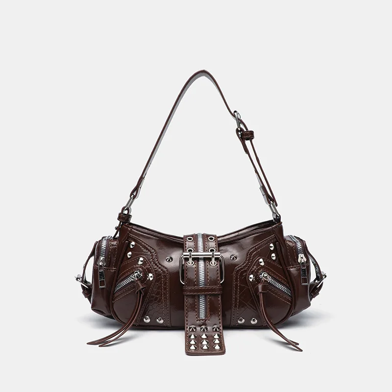 Luxury Y2K Bags - Gotische handtas met klinknagels, heuptas, luxe