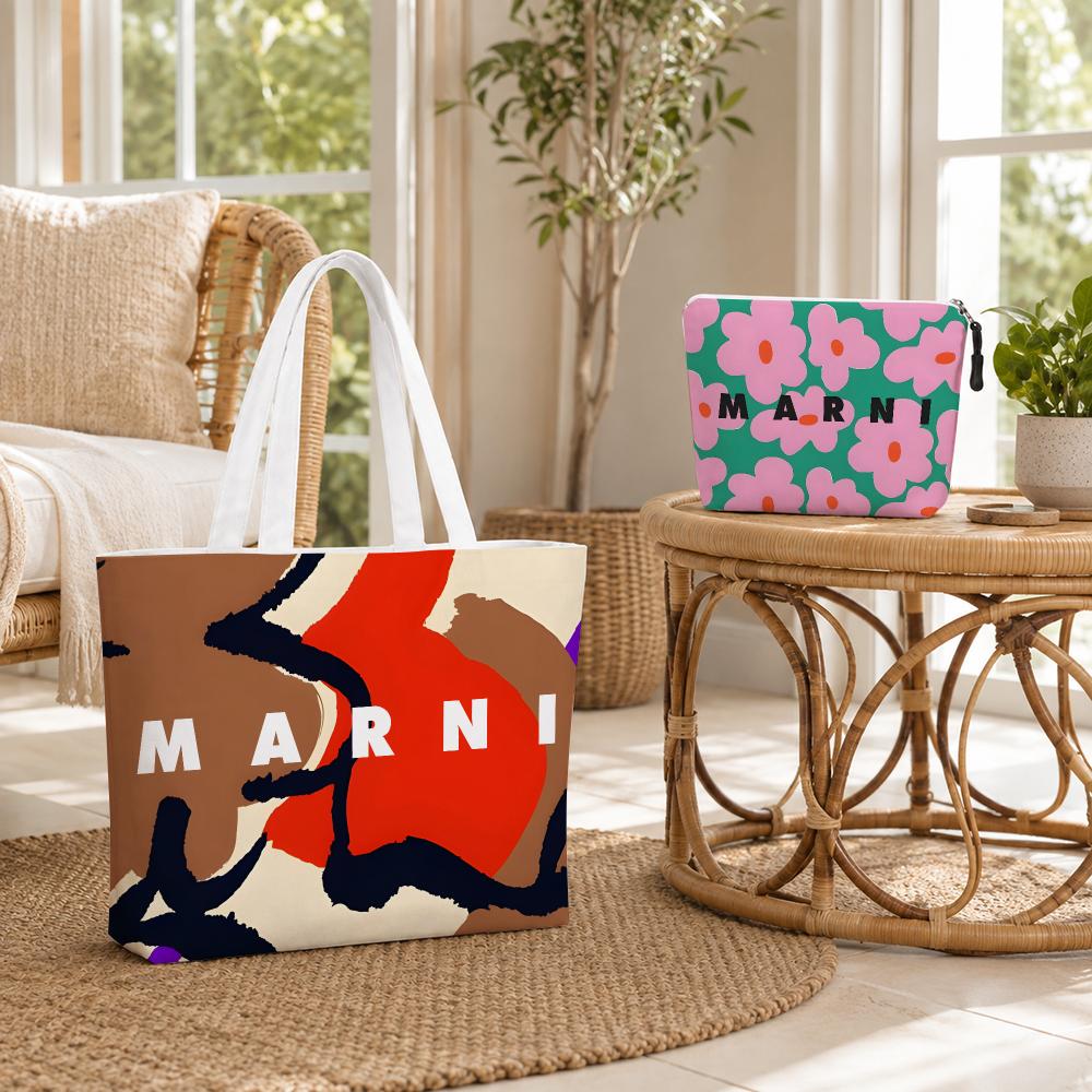 Luxury Bags Consignment - Luxe mode M-MARNI opbergtassen 2-delige canvas