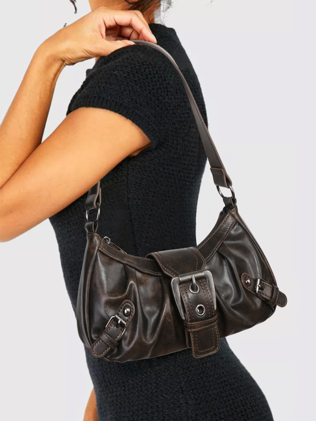 Dames Y2K Tas Geplooide Hobo R - Luxury Y2K Bags recensie en prijs