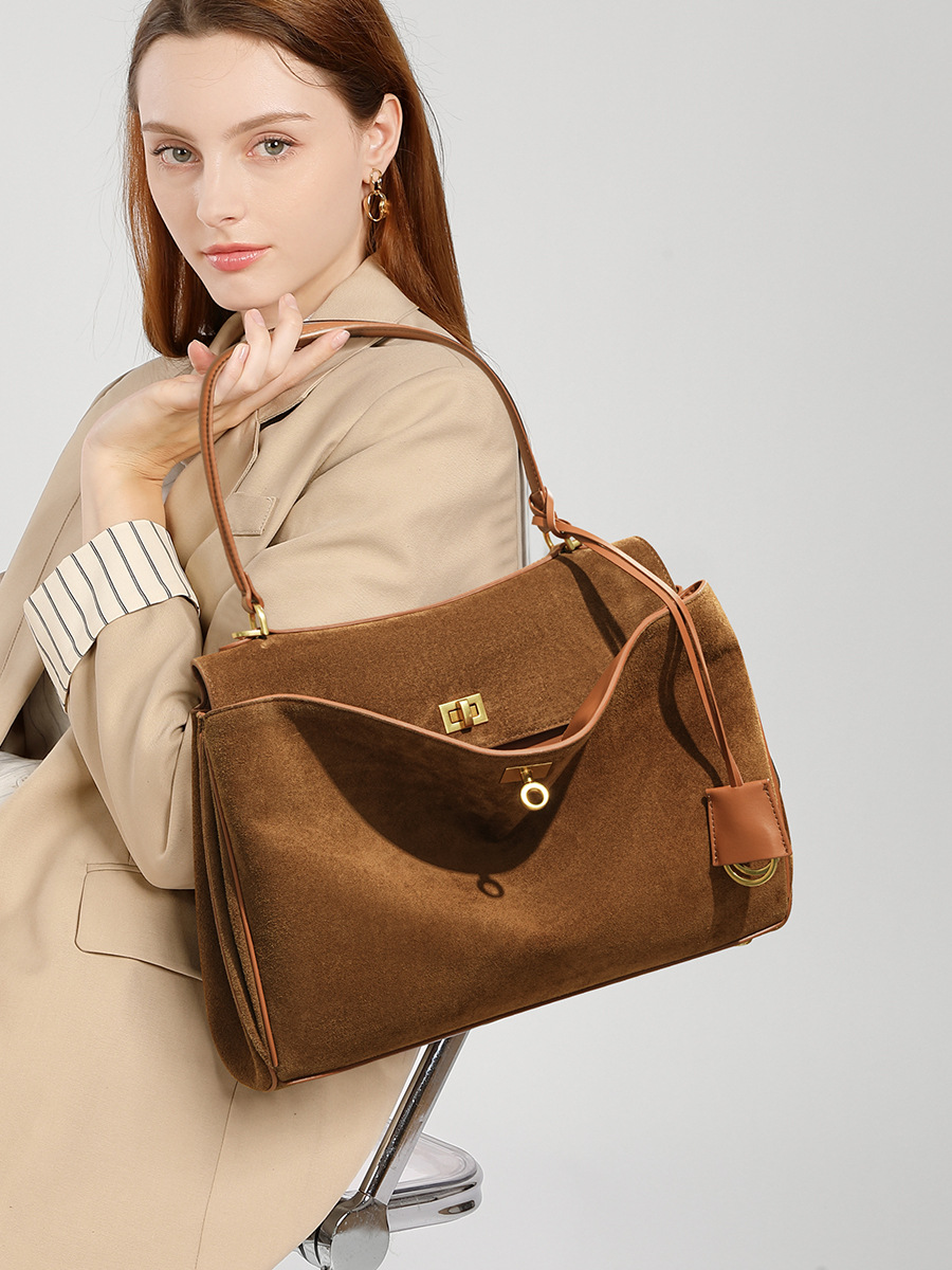 Herfst Winter Dames Suède Echt - Luxury Tote Bags With Zipper recensie en prijs
