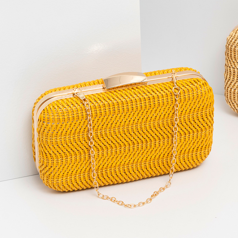 Casual Stro Damestas Gele Clut - Luxury Bags Consignment recensie en prijs