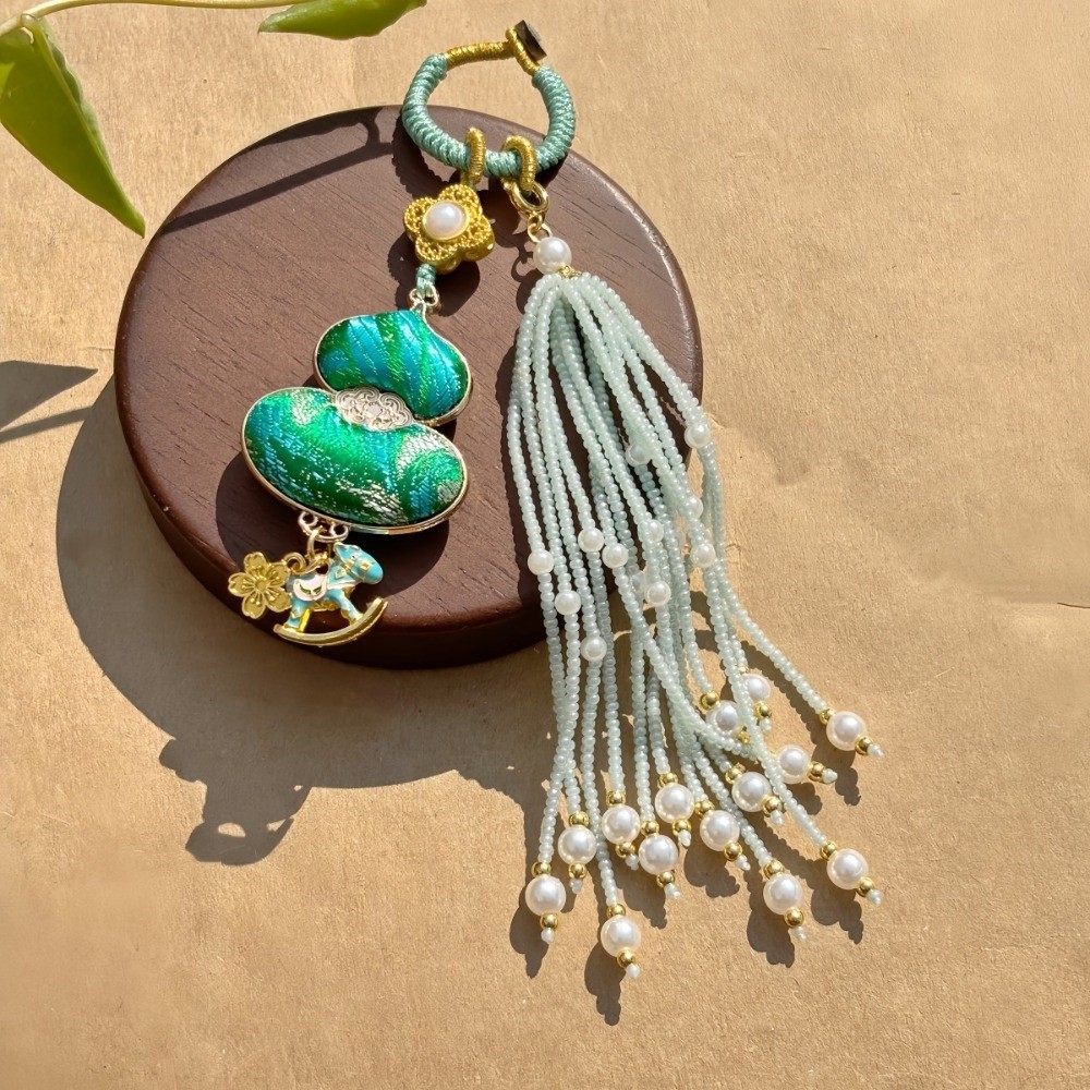 Luxe brokaat kalebas hanger kr - Luxury Bags Yellow recensie en prijs